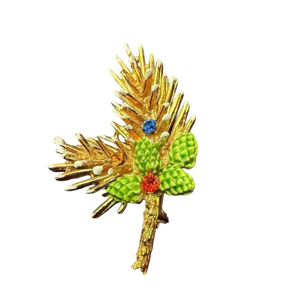 vintage Arthur Pepper (ART) gold-tone Christmas brooch
